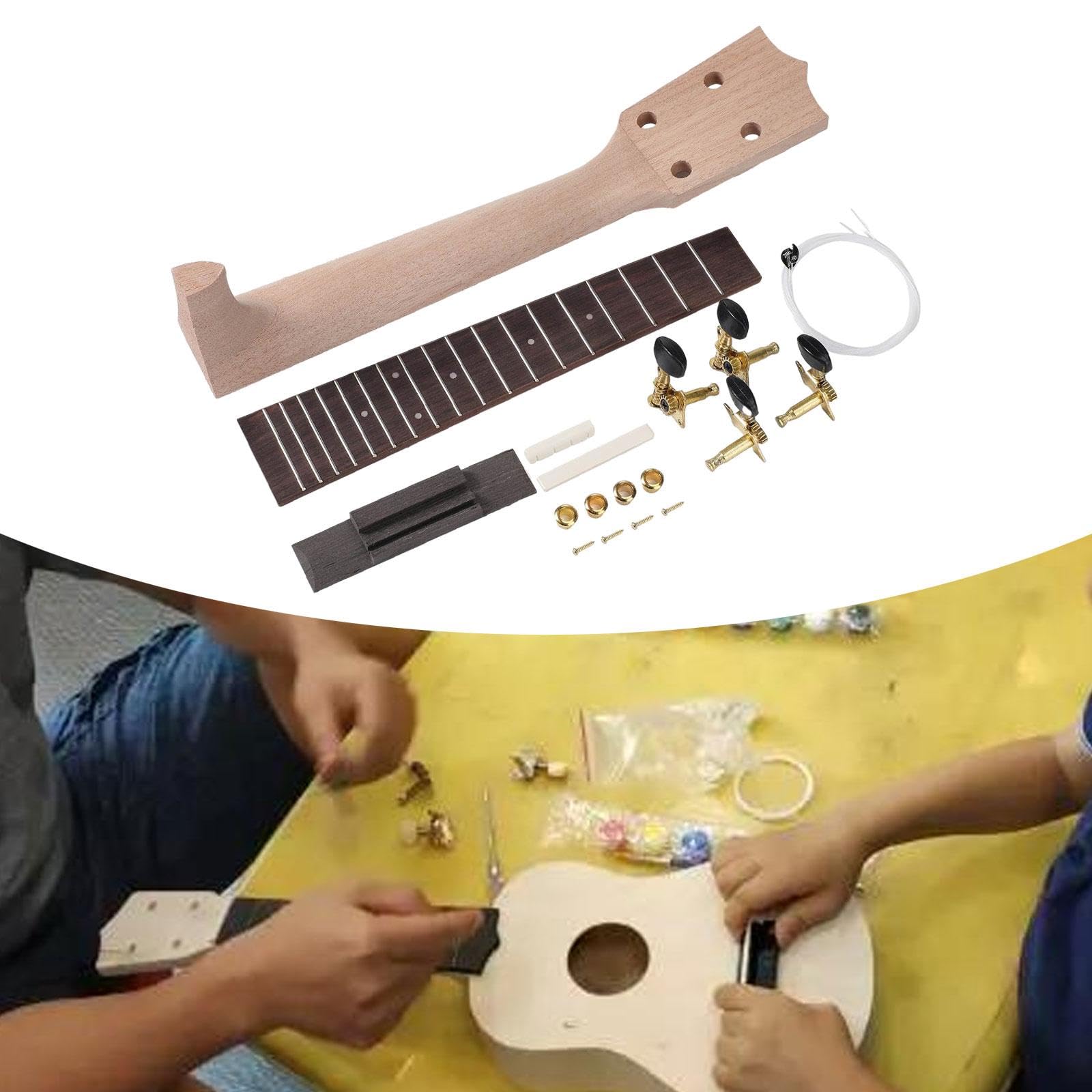 Kit Fai Da Te per Ukulele, Parti di Ukulele Non Finite, Manuale di Artigianato, Progetti di Artigianato Da Regalo, Accessori per Strumenti Musicali Pe, 26 Inch