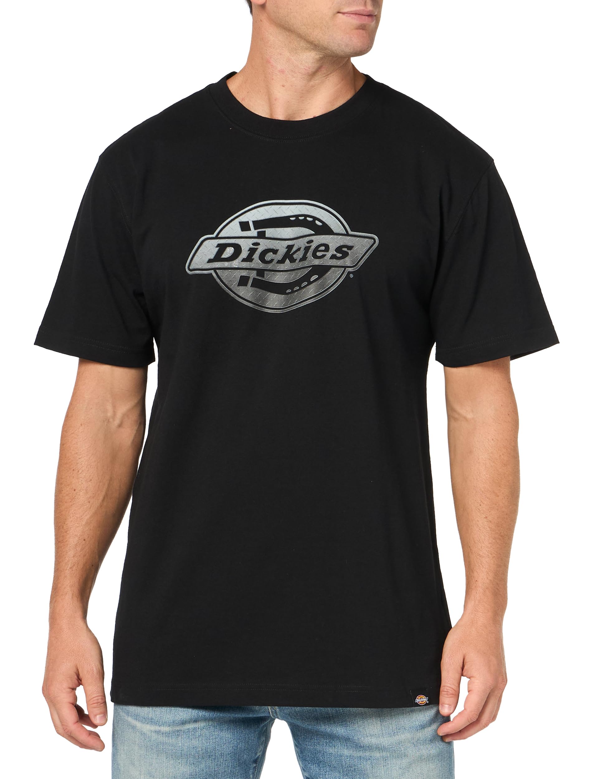 Dickies Men's Big & Tall Short Sleeve Logo Graphic T-Shirt, Black, Large