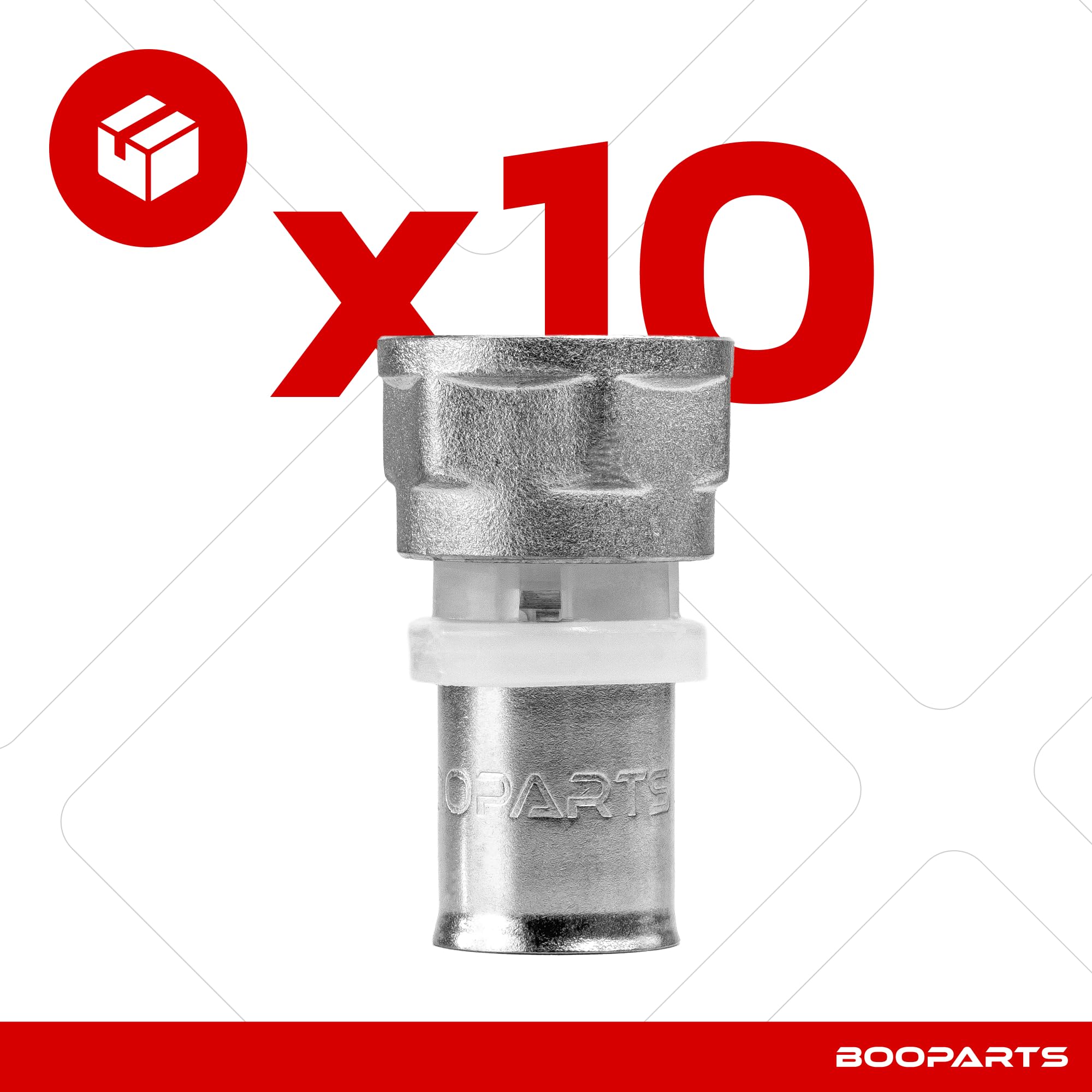 10 Stück Pressfitting Muffe 16x2 mm x 1/2 Zoll Innengewinde TH Kontur | Übergangsfitting für Mehrschichtverbundrohr