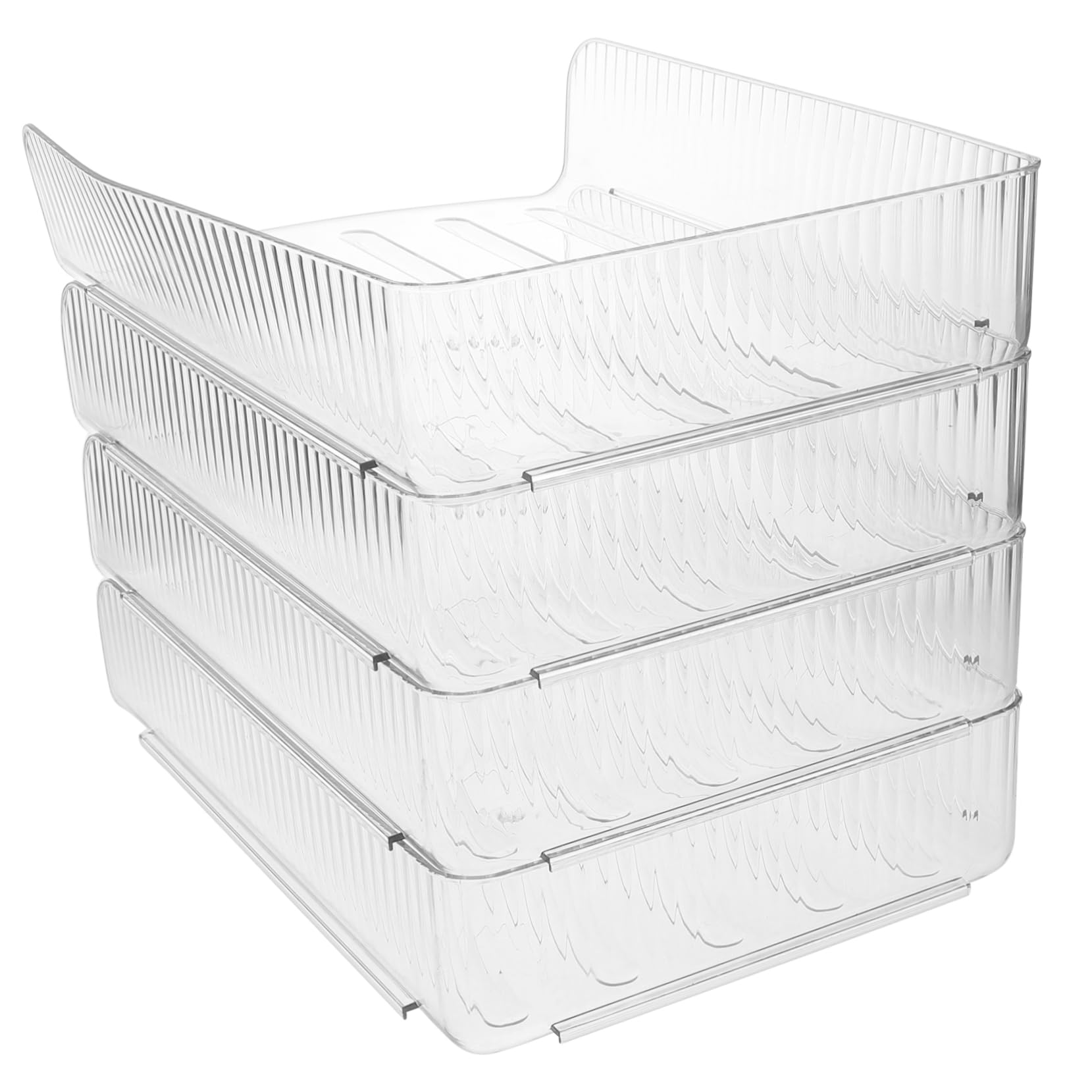 Organizzatore di File da Scrivania 4 Pezzi in Plastica