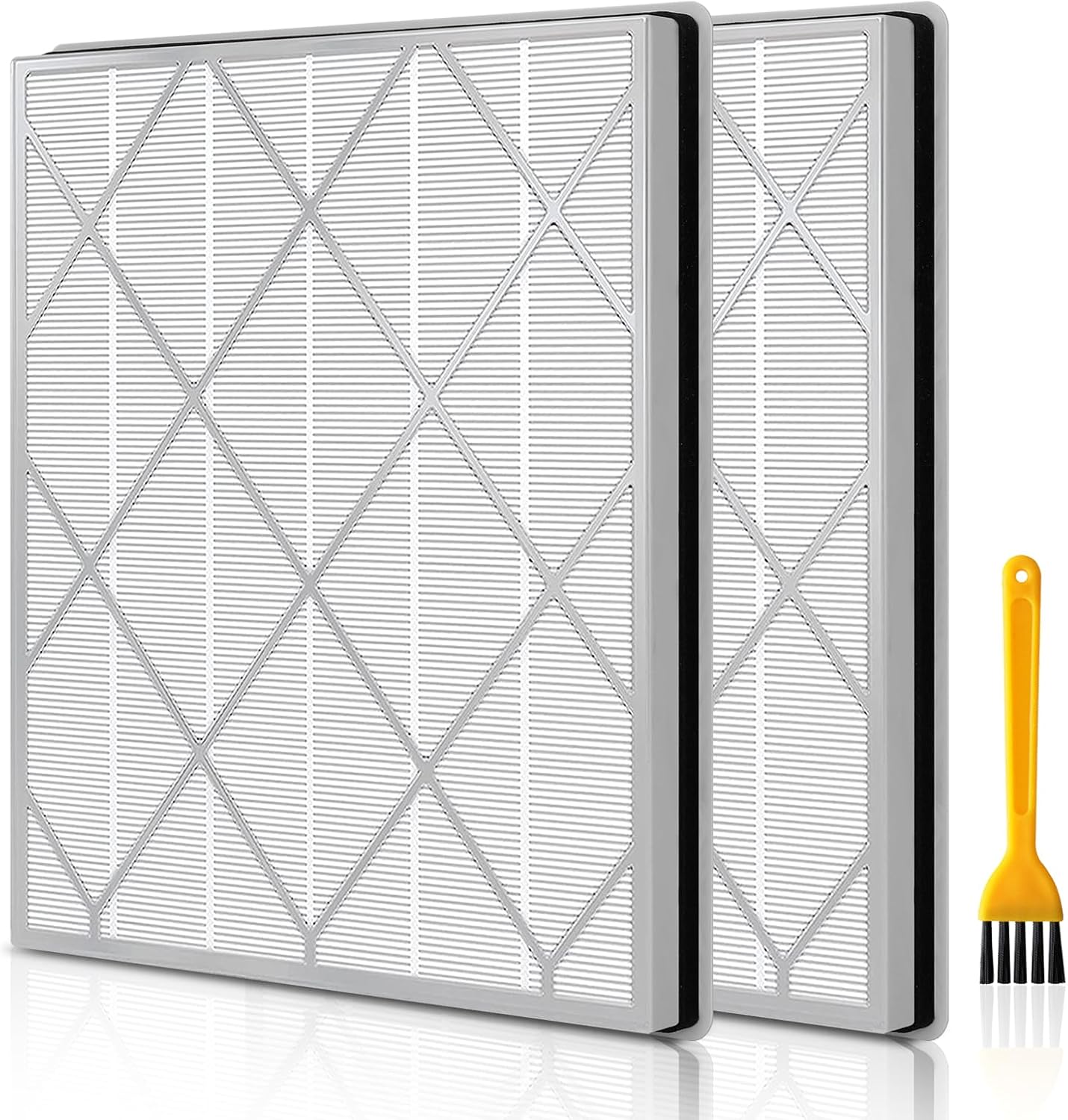 2 Pack HE400 HE401 Replacement Filter For Shark Air Purifier 4 Model HE400 HE401 HE402 HE405 UA415 3-Stage Filtration Filters, H13 True HEPA #HE4FKPET Filter Grey-2P