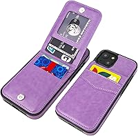 Vista 19 de KIHUWEY Compatible con iPhone 14 Funda Cartera con Soporte para Tarjeta de Crédito, Tapa de Cuero Premium con Cierre Magnético Atril Funda