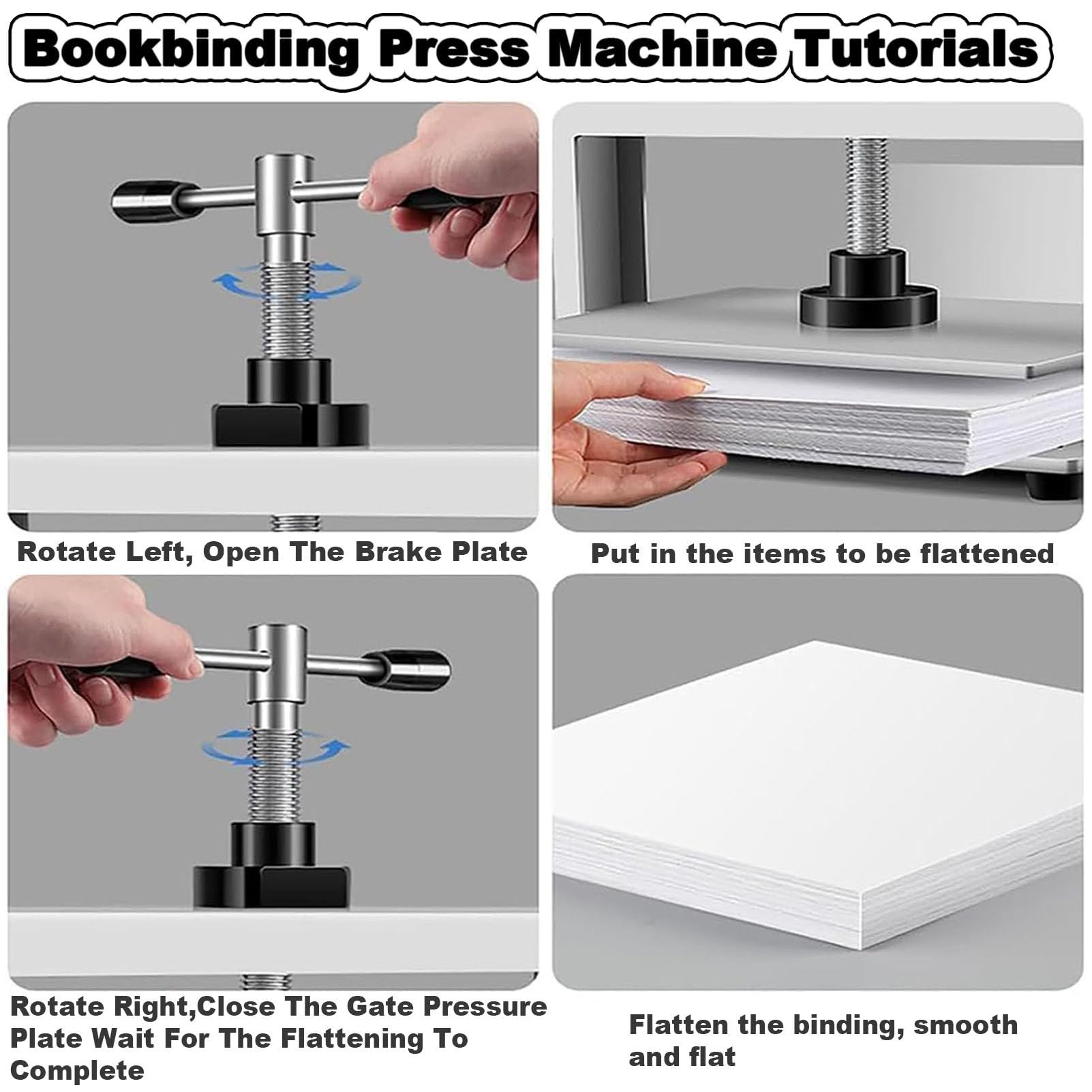 A3 máquina de Prensa de Papel Manual de Papel Plano para el recibo de Papel de álbum de tamaño A3 Pesado encuadernadora de Libros de Acero de Prensa de Tornillo de fabricación de Papel