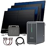 SUNNIVA&reg; 2000W Balkonkraftwerk mit 2,24 kWh Speicher MARSTEK B2500-D, BIFAZIAL FULLBLACK komplett Steckdose, PV Solaranlage Komplettset mit Solarspeicher, 4x 500W N-Type Glas-Glas Bifacial Module 2000/800W+2.24kwh