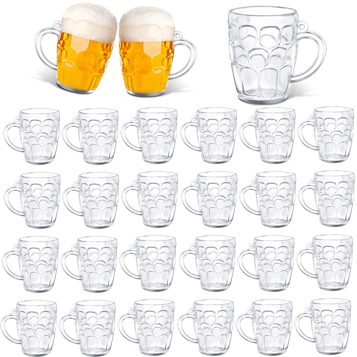 60 Mini-Biergläser Aus Kunststoff – Transparent, Wiederverwendbar Für Partys & Grillen