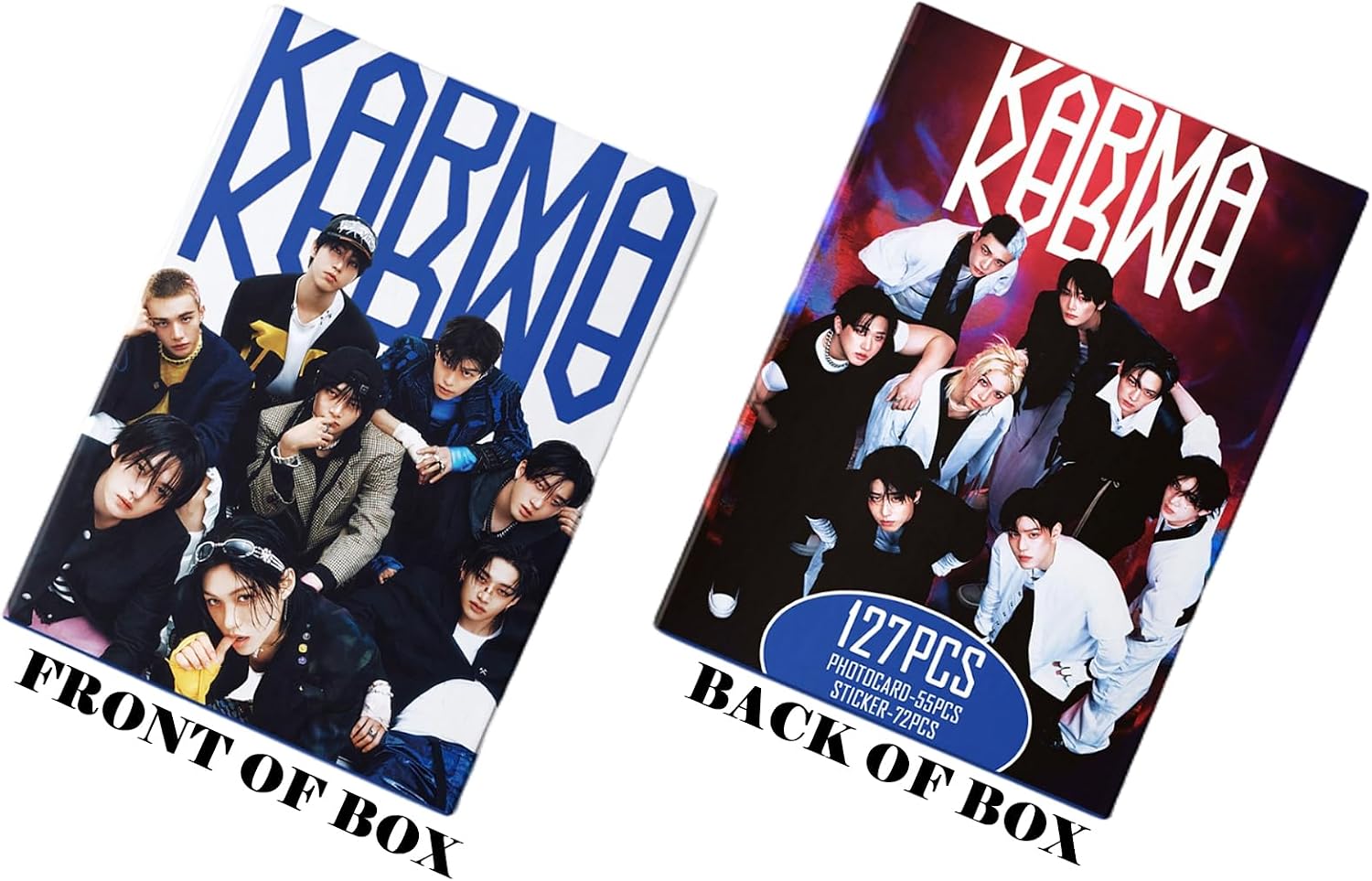 Karma Album Photocards 127PCS Karma Photo Card Set The 4th Album Merch Boys and Girls Card Set 55 PCS Photocard and 72 PCS Stickers Gift for Stay