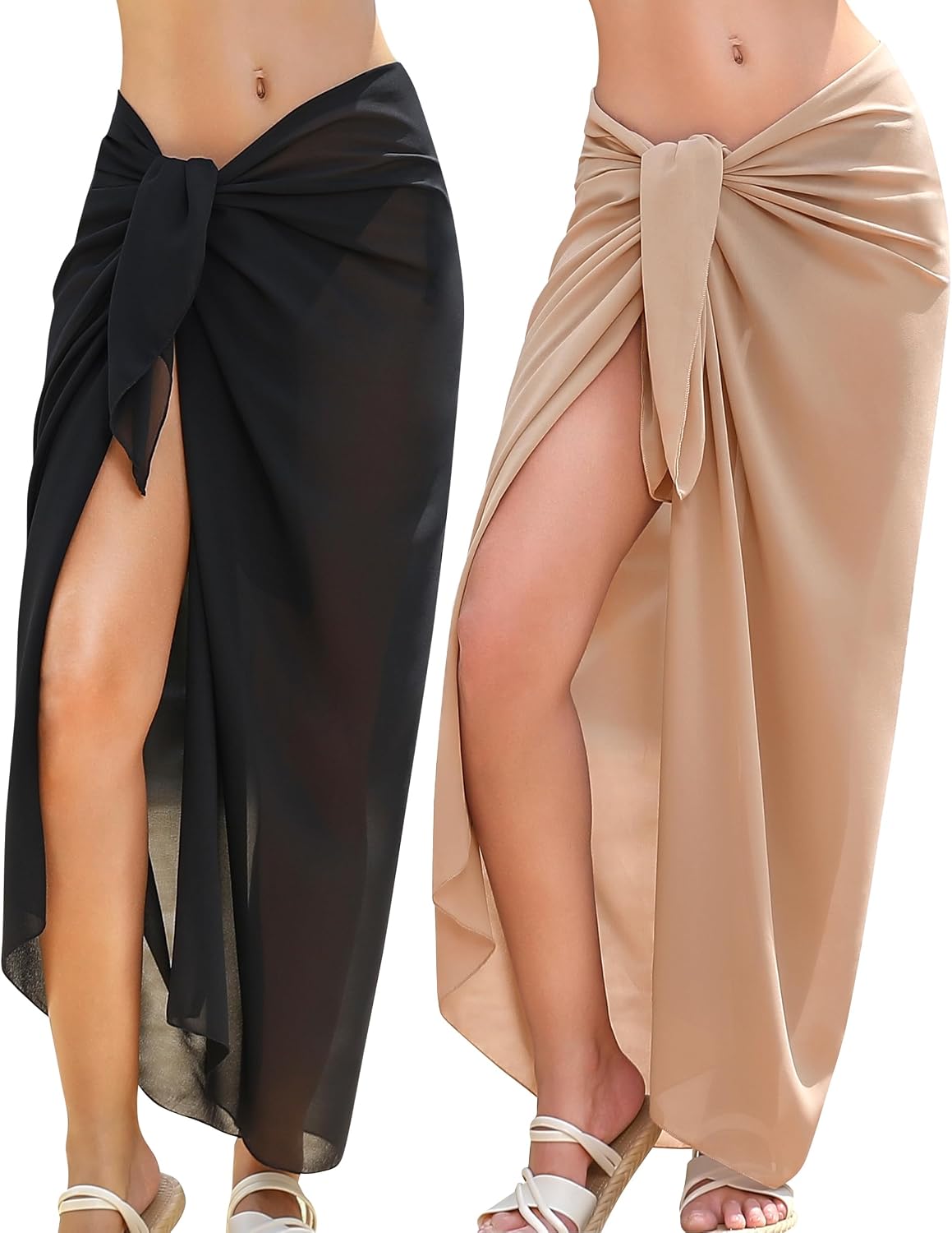 Rossopesca Womens Beach Sarong Chiffon Swimsuit Coverups Sheer Bikini Wraps for Swimwear Bathing Suit Cover Up