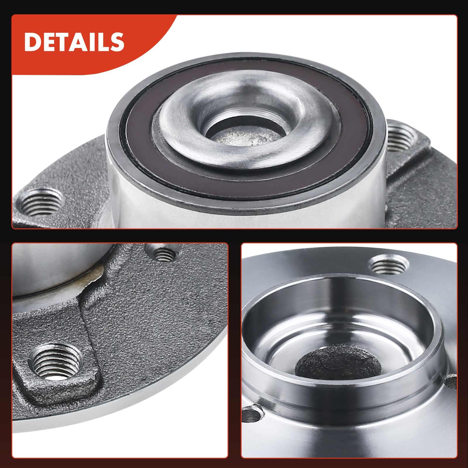 Frankberg Kit de rodamientos de ruedas Eje delantero para Fortwo Cabrio/Coupé 451 con ABS 2007-Hoy 4513300059