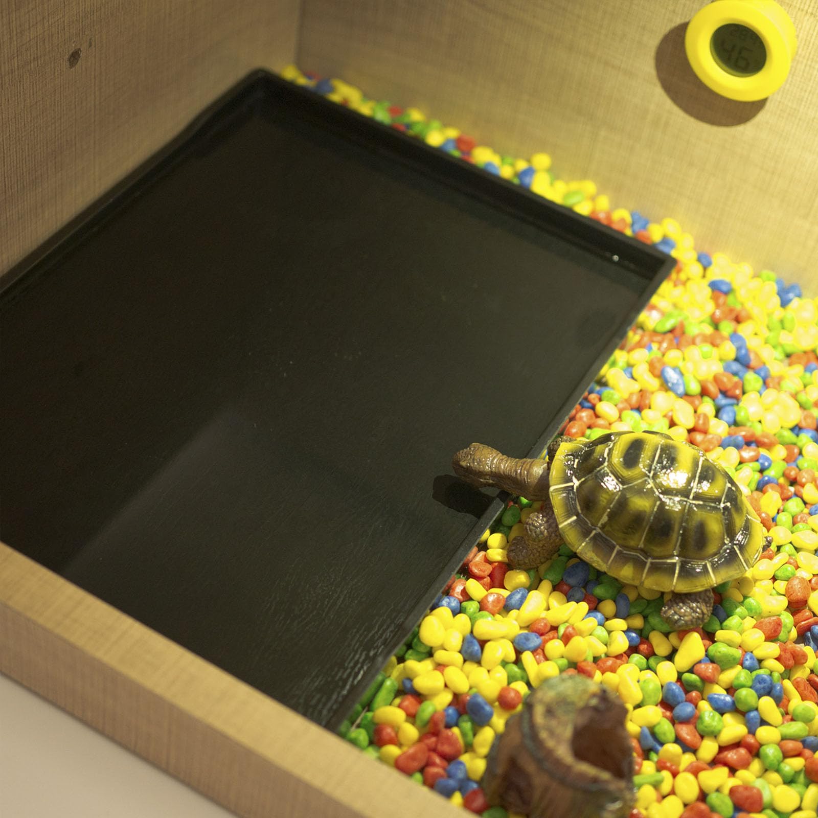 Ciotola Cibo E Acqua Per Rettili A Forma Di Tronco - Con Pinzette Per Alimentazione - Foto 8