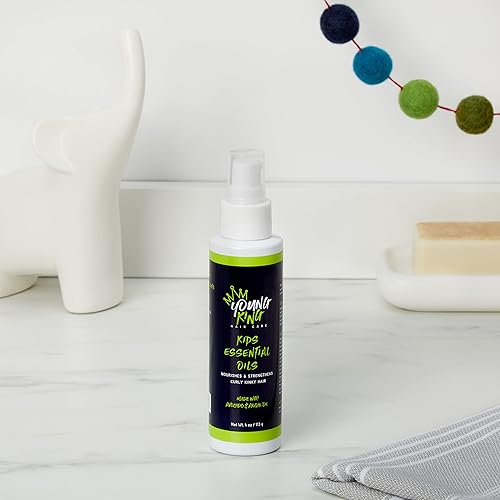 Miniatura 9 de YOUNG KING HAIR CARE Aceites esenciales para niños  Nutre y fortalece los rizos naturales  A base de plantas y sin daños  4 onzas
