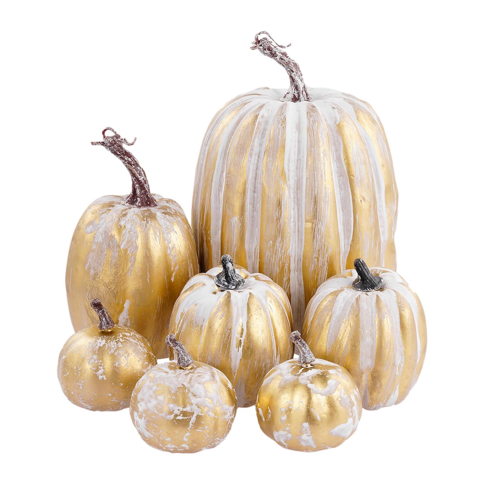 Calabazas de espuma para decoración de mesa en cenas de Acción de Gracias y Halloween