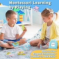 Vista 4 de Tarjetas flash parlantes para niños pequeños de 1, 2, 3, 4, 5, 6 años, juguetes sensoriales para niños autistas, juguetes educativos Montessori