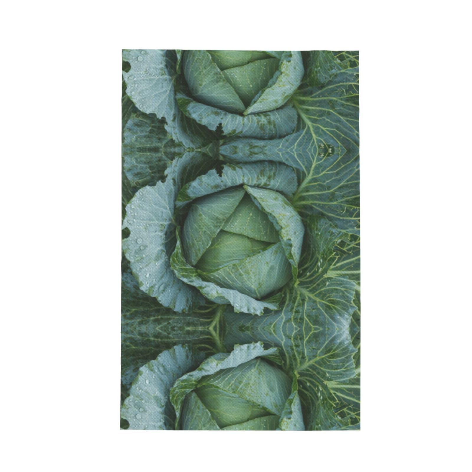 Uusnwaa Bright Cabbage Printed Waffle Microfiber Kitchen Towels