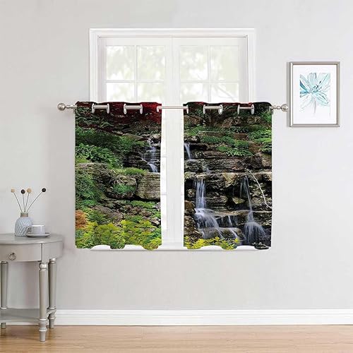 Miniatura 3 de Panel Curtains Japanese Decor Collection Doorway Curtain Rod Cortinas para Ventanas De Cuarto 55Inch Width by 45Inch Length,2 Panels