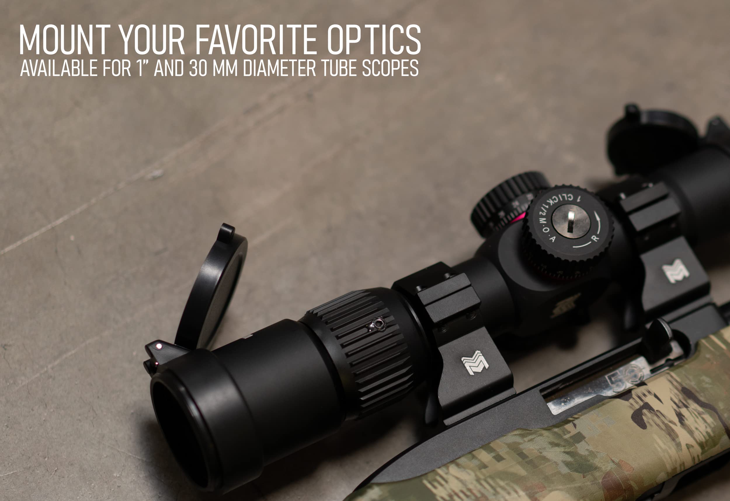 Monstrum Ruger 10/22 Rifle Scope Rings with SeeThrough Base Buy