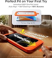 Vista 6 de UltraGlass Top - Vidrio 9H+ para protector de pantalla iPhone 13 Pro Max, a prueba de roturas con grado militar y duradero, vidrio templado