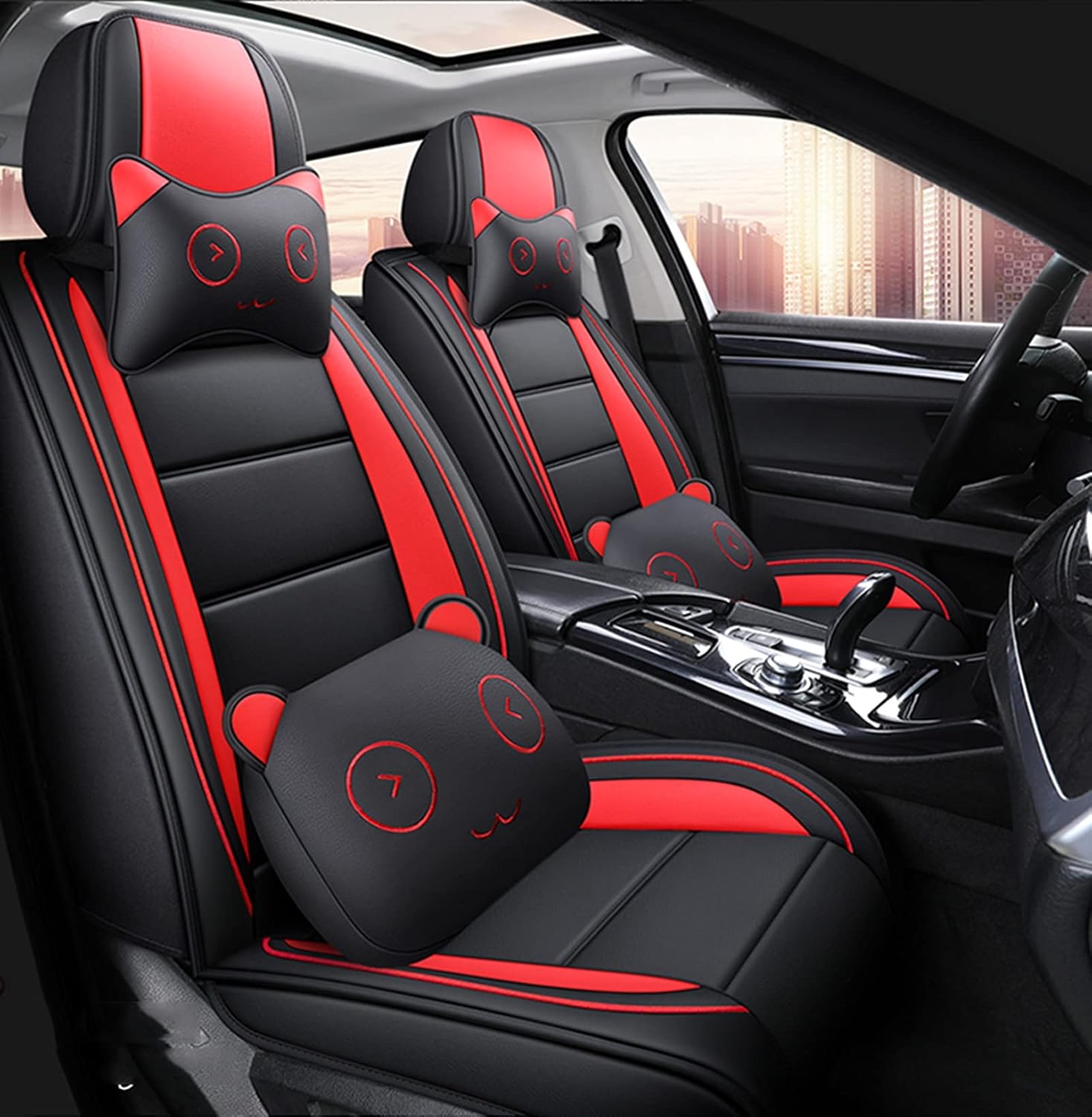 Leather Car Seat Cover for Lada 2114 Granta Xray Vesta Sw Cross Kalina Kalina Accessories Covers for Vehicle Seats D