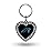 Rico Industries NFL Carolina Panthers Metal Rhinestone Heart Keychain