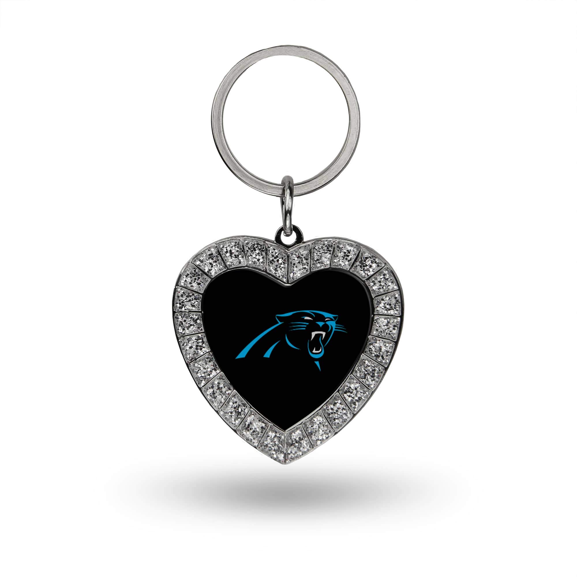 Rico Industries Unisex's Metal Rhinestone Heart Keychain, Team Color, 1.38 x 3-