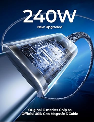 Miniatura 7 de LISEN Cable USB C a USB C, cables de carga rápida de 240 W, tipo C, cable de carga rápida tipo C PS/2, cable de carga para iPhone 17 16 iPad