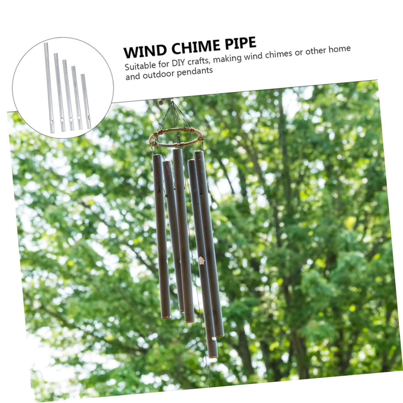 BESPORTBLE 200stücke Aluminium Windspiel Röhren DIY Windspiel Materialien Für Junge Mädchen Kindergarten Bastelbedarf Für Kreative Projekte Und