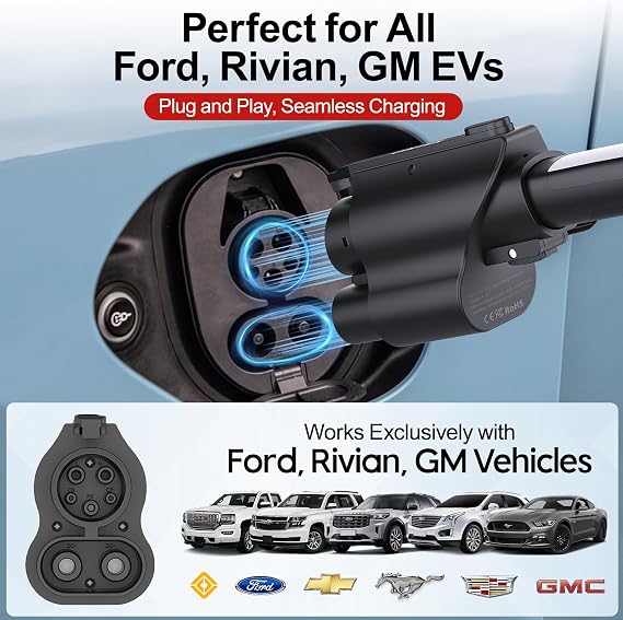 Unitek Tesla Supercharger to CCS Charger Adapter, Max 300W Fast Charge NACS DC to CCS1 Electric Vehicle Charging Adapter Compatible with Tesla Supercharger, Fit for Ford,Rivian,GM EVs