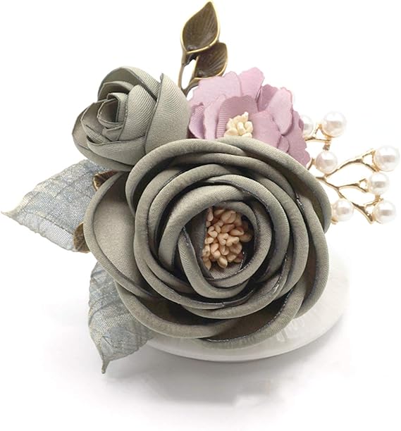Amazon コサージュ 3輪 バラ 花 パール ブローチフォーマル 入園式 入学式 結婚式 発表会 レディース 服 アクセサリー 胸飾り 母の日 プレゼント グリーン ブローチ 通販