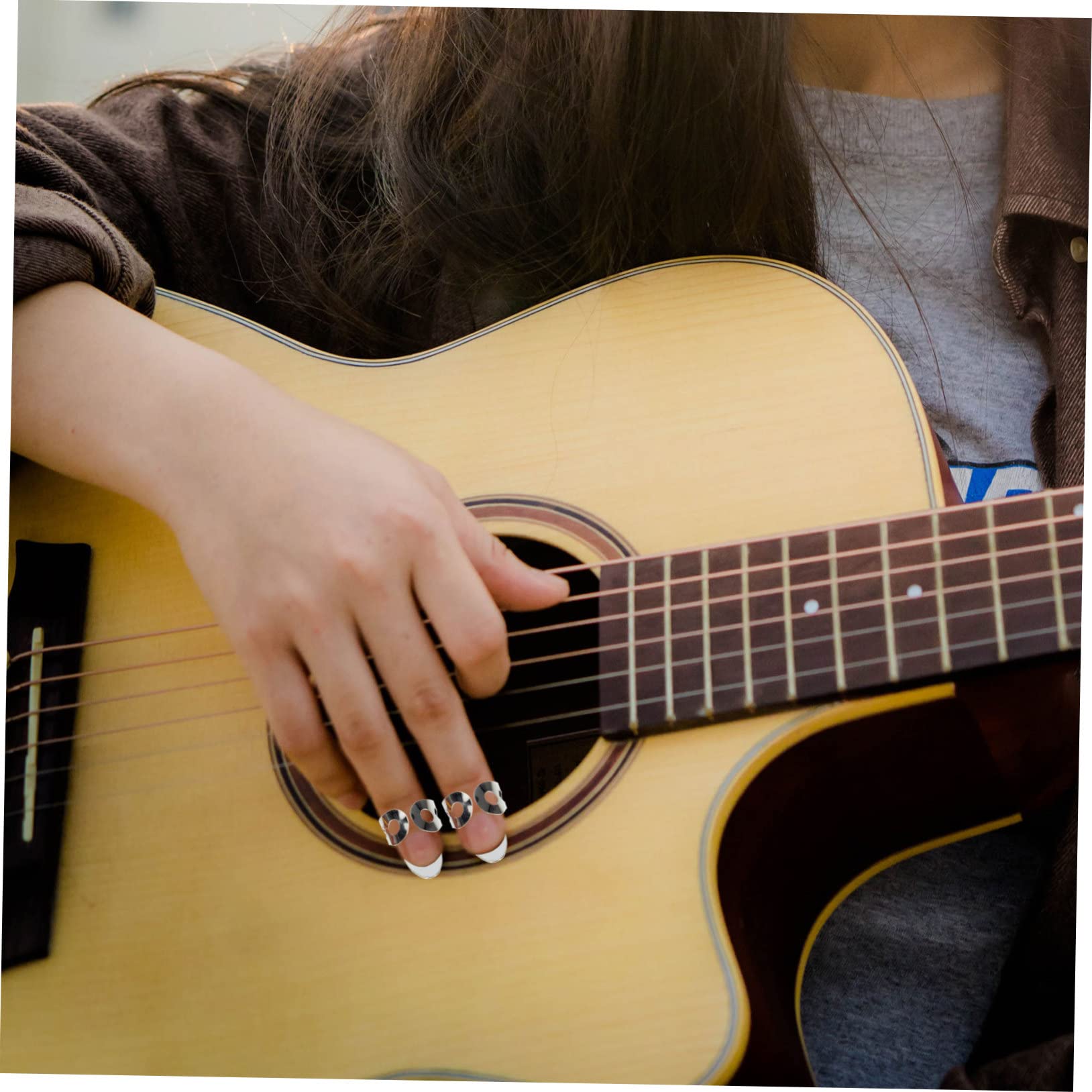 ibasenice 3 Sets Langlebige Gitarrenplektren Aus Edelstahl Für Gitarrenspieler Und Freunde