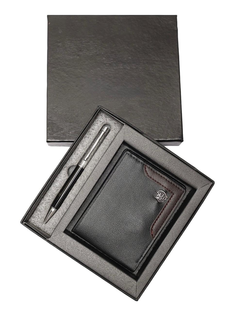 ZEVORA 2 in 1 Gift Combo Set for Men – Leather Wallet with Pen – Gift Box for Birthday, Anniversary, Corporate & Festive Gifting