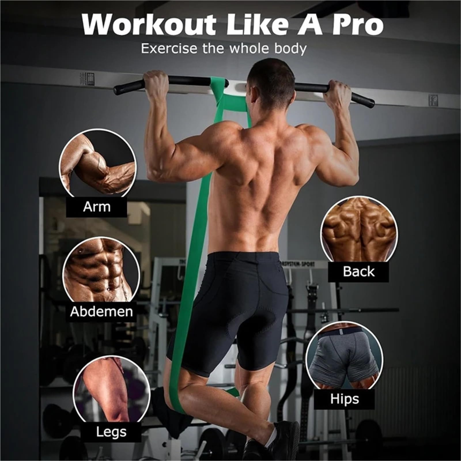 FitnessbäNder 3-teiliges Fitness-Widerstandsband | Boxen, Agility, Training, Workout, Fitnessstudio, Ausrüstung, Yoga, Pilates, Zubehör, Gummi, Zuhause