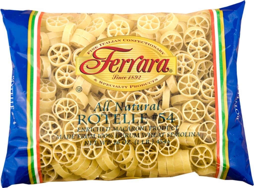 Ferrara Pasta, Rotelle (Wagon Wheels), 1-Pound (Pack of 20)