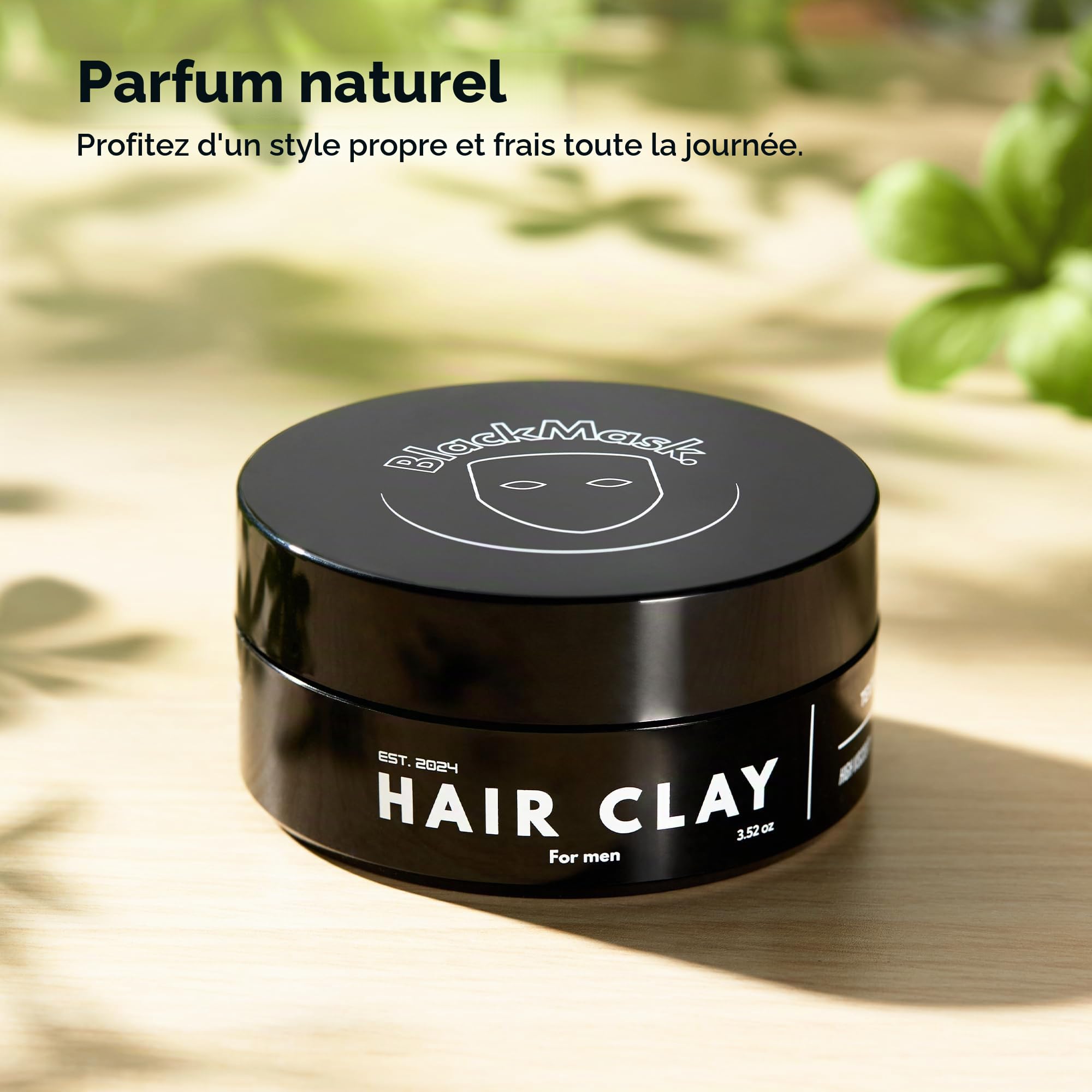 BlackMask Argile capillaire pour homme, facile à appliquer – Ajoute instantanément de la texture et du volume, finition mate, tenue solide, argile coiffante