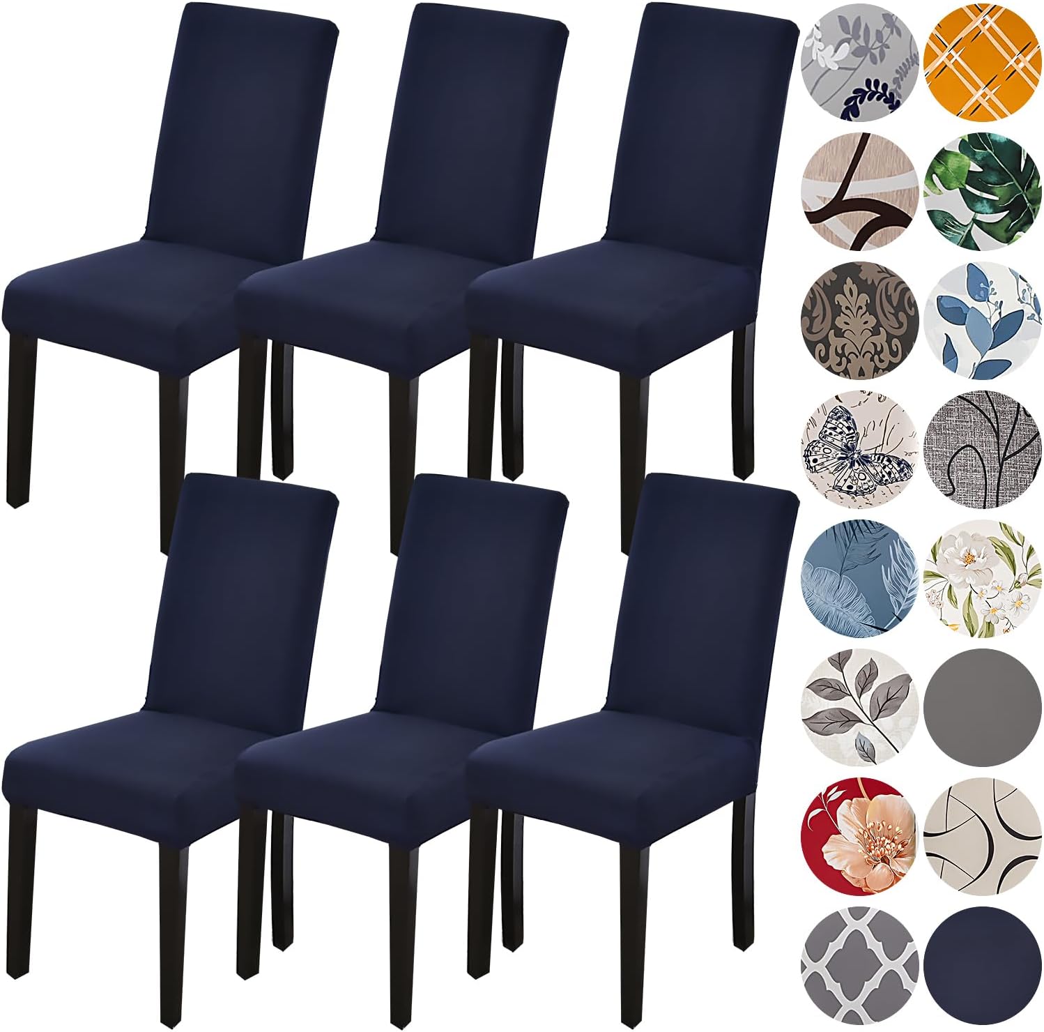 HZDHCLH Chair Covers for Dining Room Set of 4,Stretch Spandex Green Parsons Chair Slipcover 4 Pack,Washable Anti-dust Chair Seat Cover for Kitchen,Wedding,Party