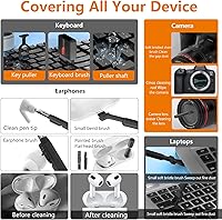 Vista 3 de Kit de limpieza de teléfono celular, kit de limpieza para iPhone para puerto de carga, kit de limpieza de teclado para Airpods/Android/USB