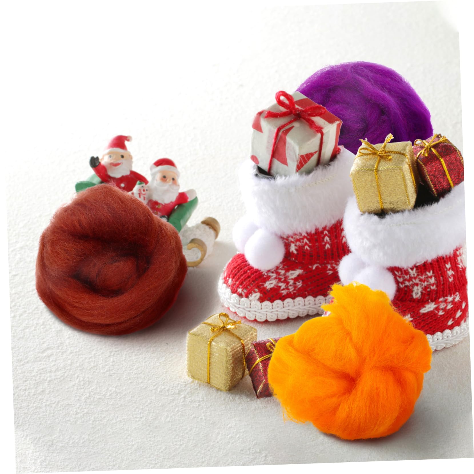 STOBOK Nadelfilzwolle DIY Wollroving Garn Zum Filzen Bastelwolle Wollfilzgarn Für Anfänger Und Fortgeschrittene Filzbastelbedarf