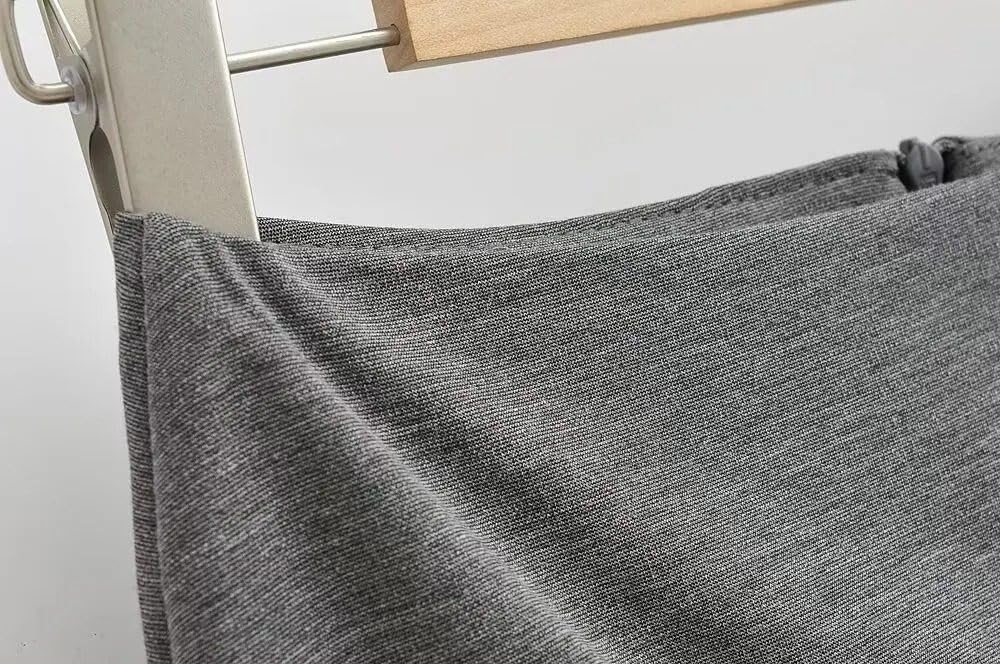 SWEPER Jupe Courte Femme - Rue Gris Femmes Mini Jupe Printemps Asymétrique Portefeuille Froncé Fermeture Éclair Taille Haute Femme Paquet Hanche Jupe