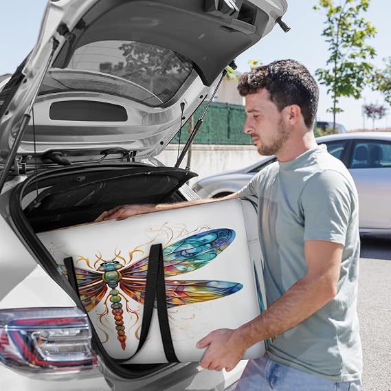 Boho Heavy Duty Extra Large Moving Bags, XXL Storage Totes Moving Boxes Dragonfly Space Saving Packing Bags