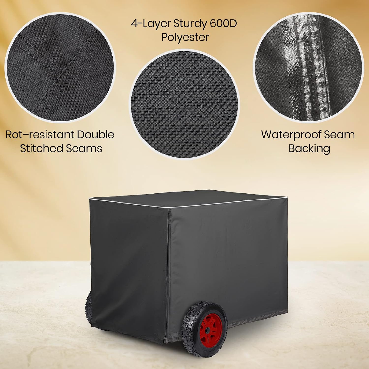 Leader Accessories Durable Universal Waterproof Generator Cover (35" Lx 26" Wx 28" H)