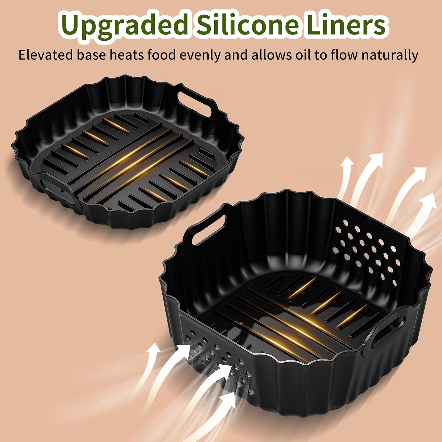 Air Fryer Accessories Silicone Liners for Ninja Crispi Pro AS101CY image 3