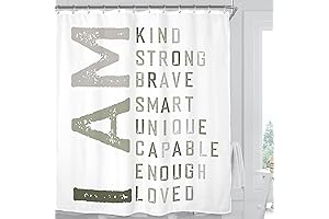 Miyotaa Inspirational Shower Curtain: Uplifting Quotes for Daily Motivation