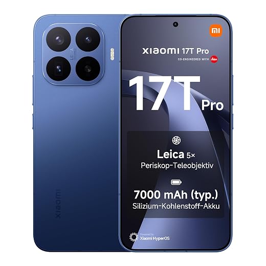 XIAOMI 17T Pro Smartphone 12+512GB, 7000mAh, Leica 5X Telekamera, Deep Blue