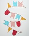 KITES CREATIONS 100% Cotton Cloth Bunting Flag for Kids Room/Party Banner Decoration / 12 pcs Flag/Machine Washable / 4 Colour Model -Combo-1 gallery image