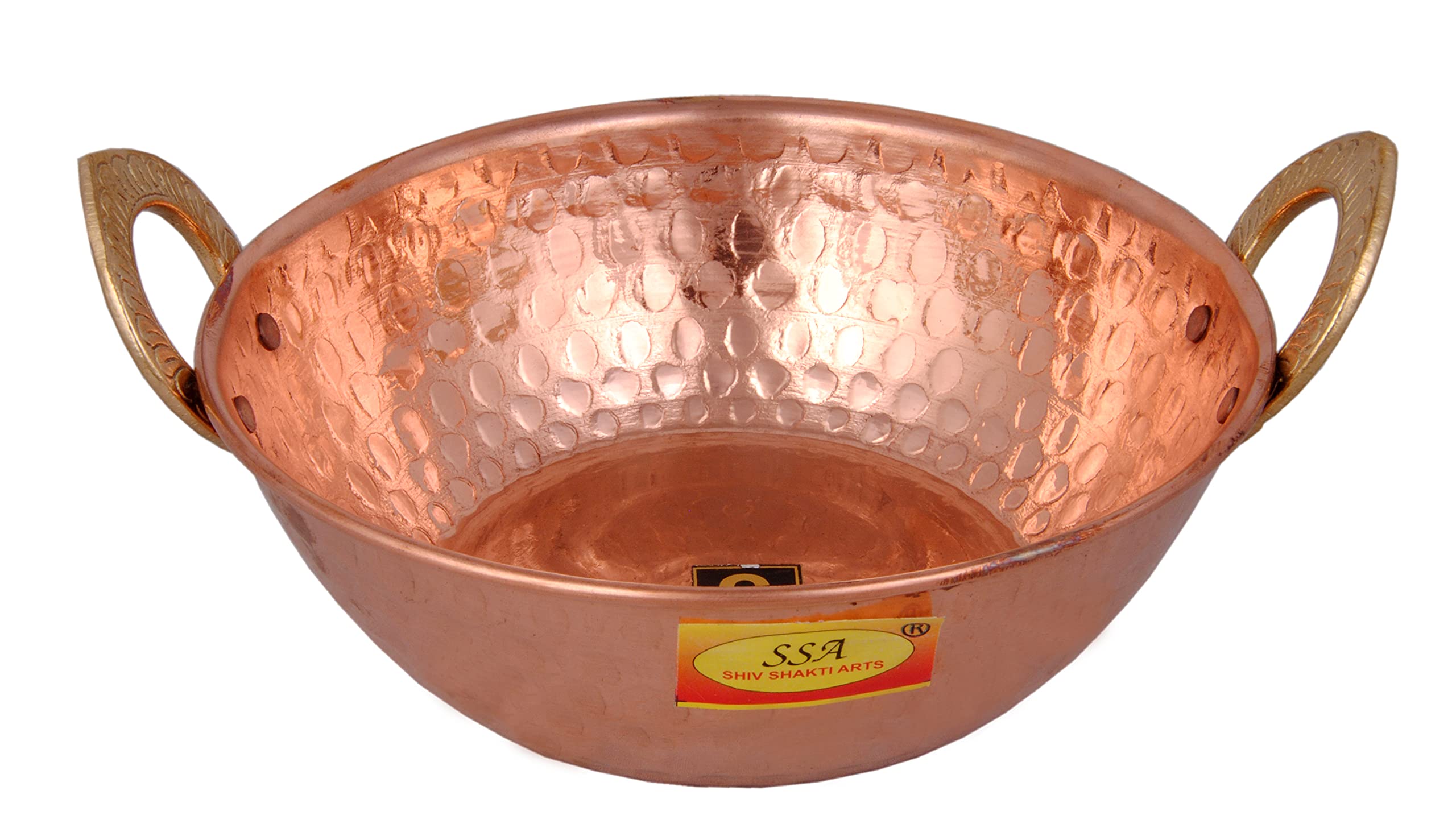 Shiv Shakti Arts® Pure Copper Kadai/Serving Bowl/Kadhai (800 ml Each) - 7 Inch - 1 Piece