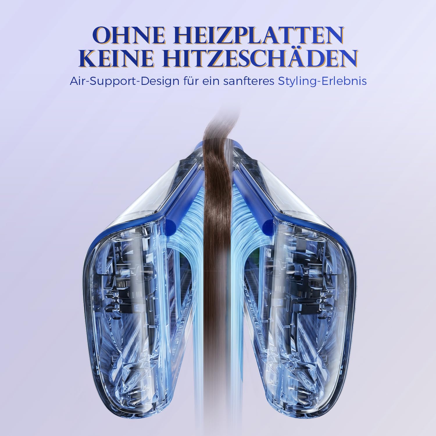 BESTOPE PRO Air Haarglätter 2 in 1, Airstraight Glätteisen, Nass-zu-Trocken | 110.000 U/min | 4 Temperaturstufen bis 160 °C | 3 Luftstromstufen | Kaltluftmodus | 200 Mio. negative Ionen für weniger Frizz