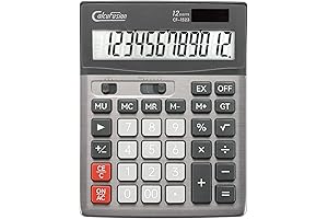 CF-1523 Distance Calculator Digital Desktop Calculator with Large LCD Display, Solar Powered with Backup Battery