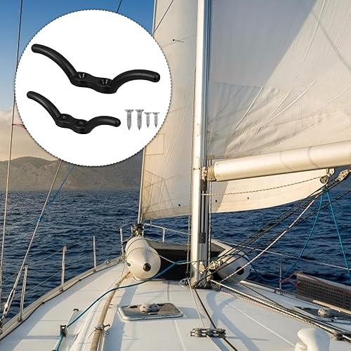 Miniatura 4 de Toddmomy 2 piezas de cuerda para atar cuerda, gancho de montaje para asta de bandera, gancho de nailon para tacos de bandera, mástil de bandera,