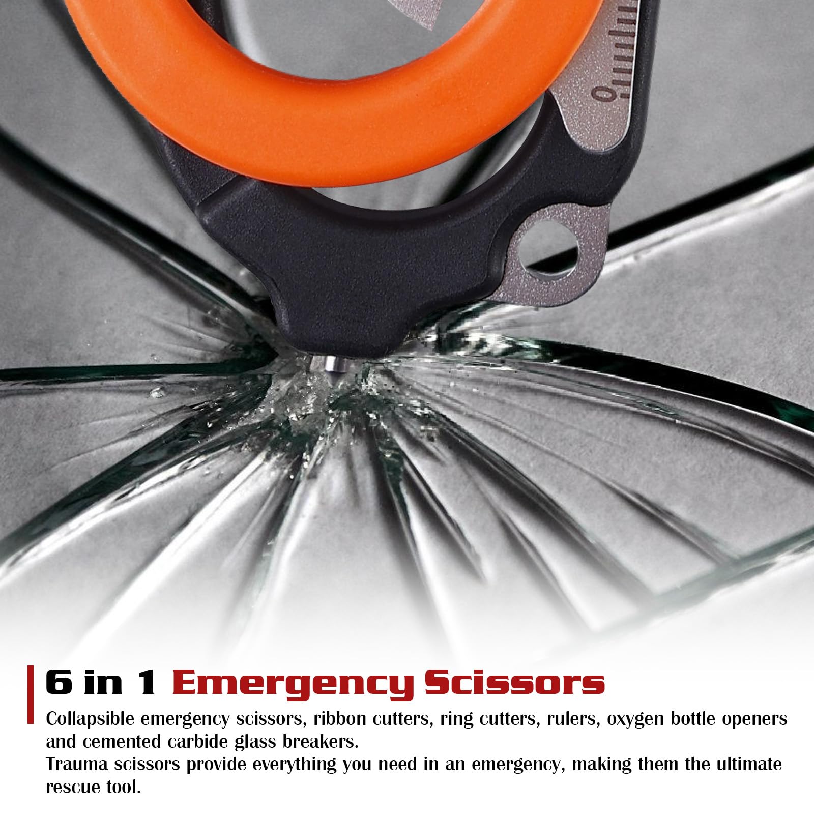 Forbici Emergenza Pieghevoli Forbici Mediche Multifunzione, 6 In 1, Forbici Raptor Pieghevoli, Cesoie di Emergenza, Multitool Pinze per Soccorso, Attività Quotidiane