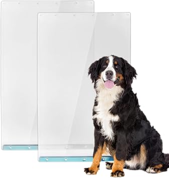 2 Pack XXLarge Dog Door Replacement Flaps 15"x 23.5", Compatible with Ideal Ruff Weather Pet Door Model DSRWSL, Flexible, Weatherproof, Enduring