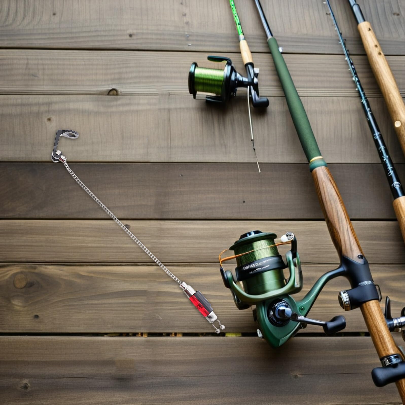 4 Pezzi Indicatori Allarme Pesca con Clip Swingers Sensibili Catena Flessibile Senza Luce per Carpe Metodo Silenzioso per Canne da Pesca in Fiume e Lago