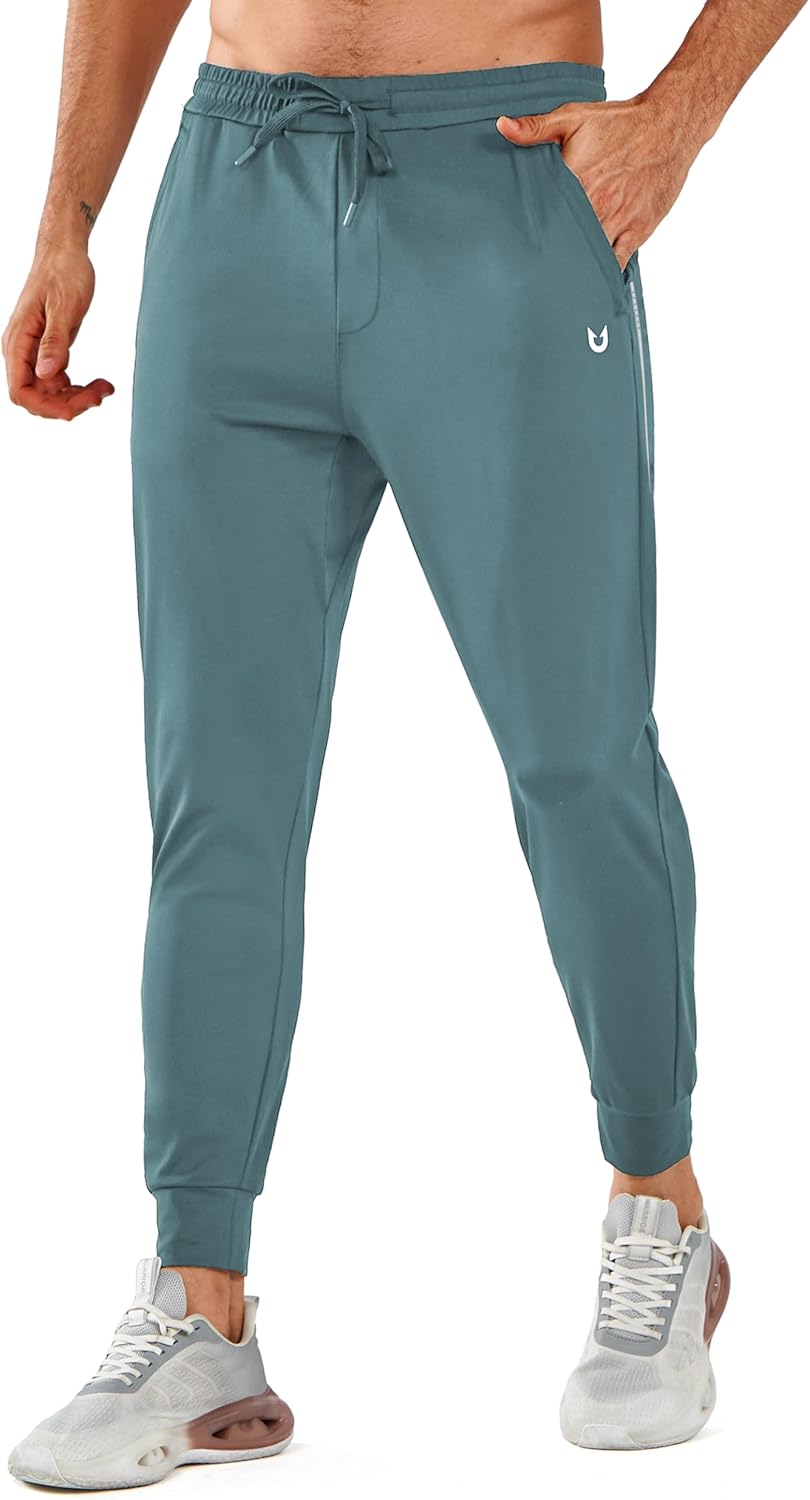 NORTHYARD Men's Running Jogger Pants Athletic Workout Sweatpants with Zipper Pockets Gym Track Jogging Sweatpant
